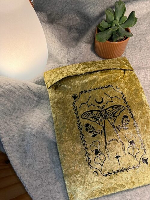 Pochette liseuse/poche or/marron