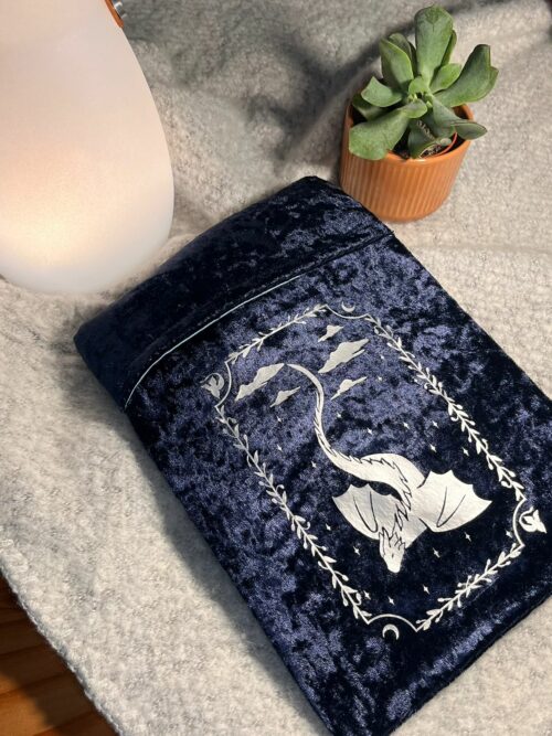 Pochette poche/liseuse bleu marine/clair