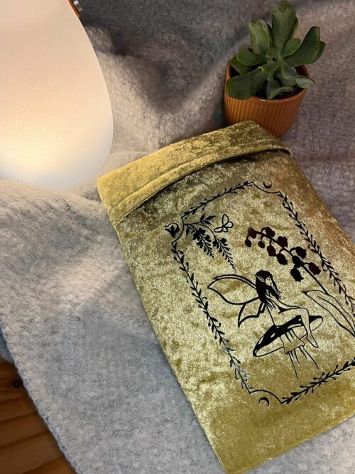 Pochette liseuse/poche or/marron