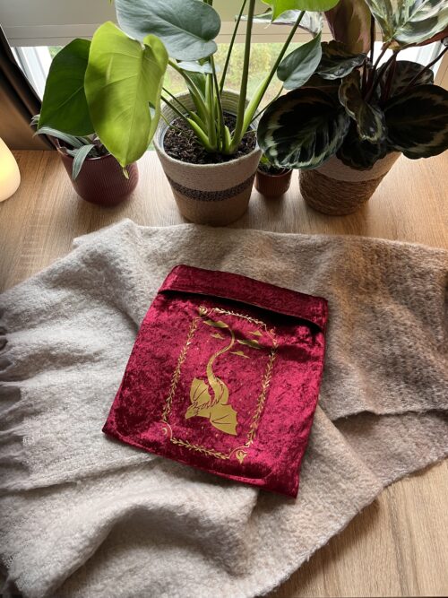 Pochette XXL bordeau/doré