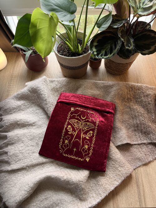 Pochette XXL bordeau/doré