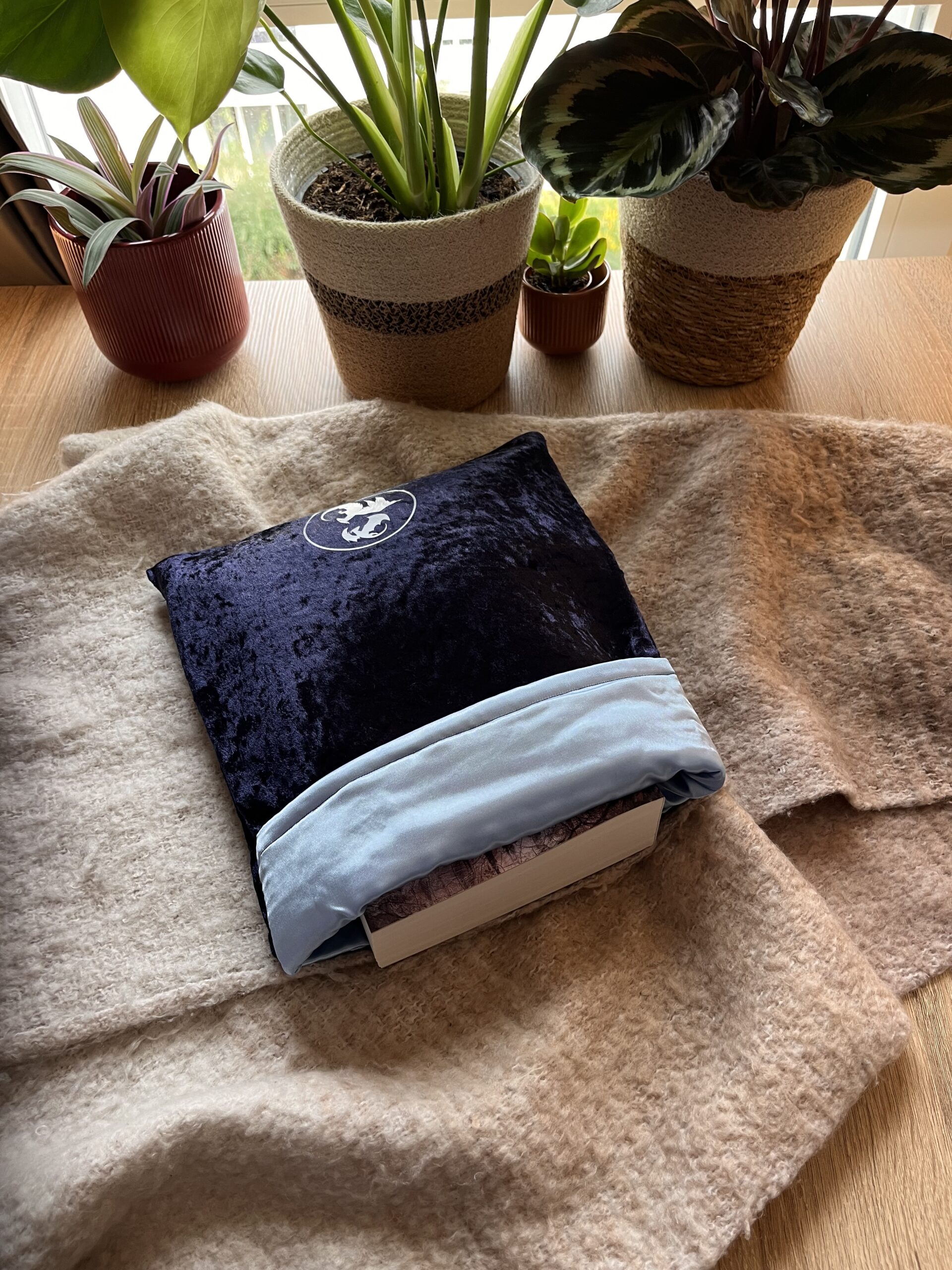 Pochette XXL bleu marine/clair – Image 4