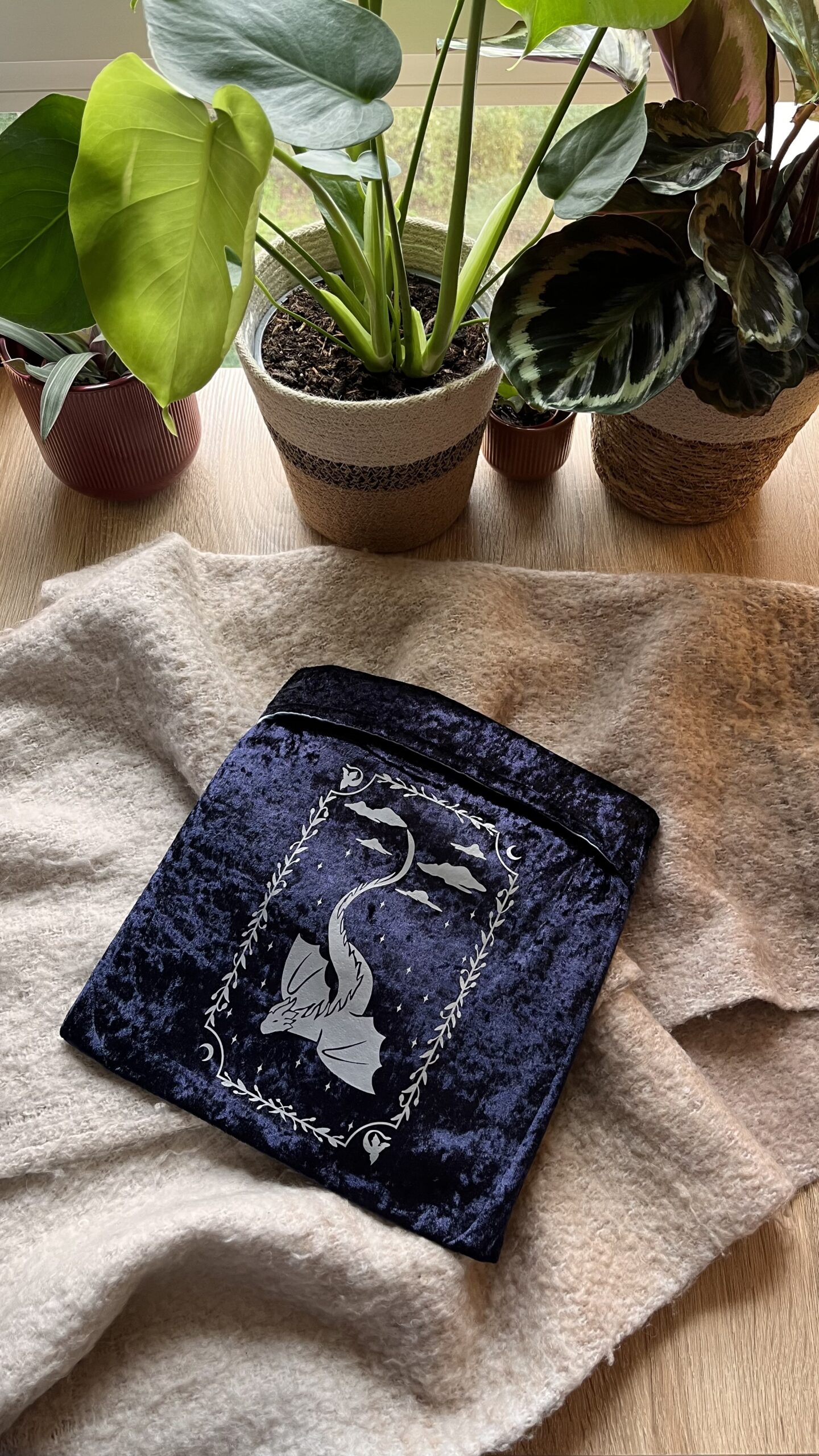 Pochette XXL bleu marine/clair – Image 3